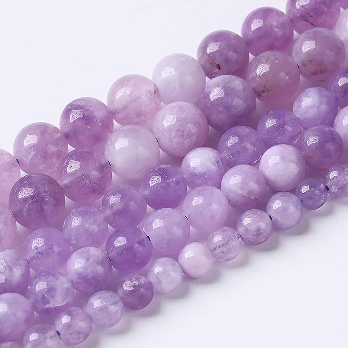 6mm 60pcs Natural Lavender Amethyst Beads Round Loose Gemstone Crystal Energy - Image 2