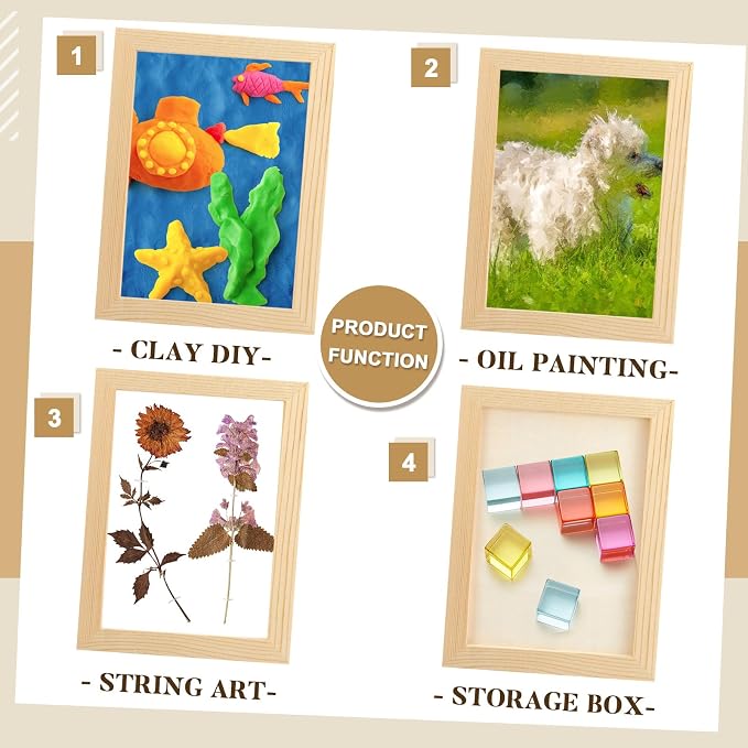 Kathfly 12 Pcs 5 x 7'' Wood Panel Boards, Unfinished Wood Canvas Panels - Image 5