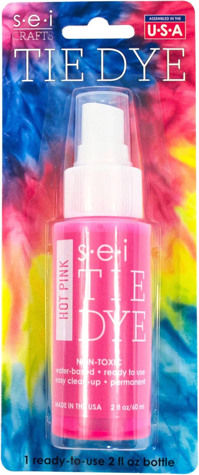 S.E.I. Hot Pink Tie Dye Spray Bottle: 2oz. Non Toxic Fabric Dye Spray, DIY - Image 4