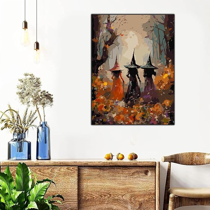 Halloween Framed Paint by Numbers Kits - Image 4