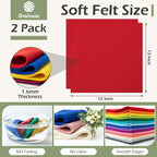 Red Soft Felt Sheets for Crafts, 1.6mm Thick, Handmade Crafts, DIY Projects - Image 3