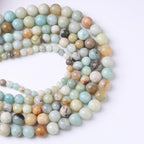4mm 90pcs Natural Stone Beads Colorful Amazonite Gemstone Round Loose Beads - Image 3
