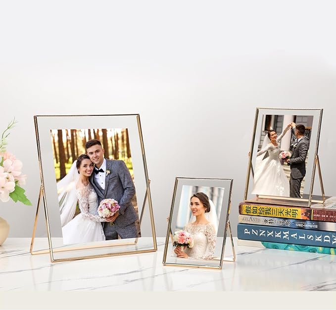 Gold 8x10'' Floating Frame Set of 2, - Image 6