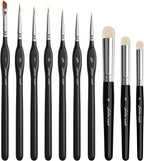 Golden Maple Miniature Paint Brushes Drybrush-10pcs Micro Detail Paint Brush Set by goldenmaple