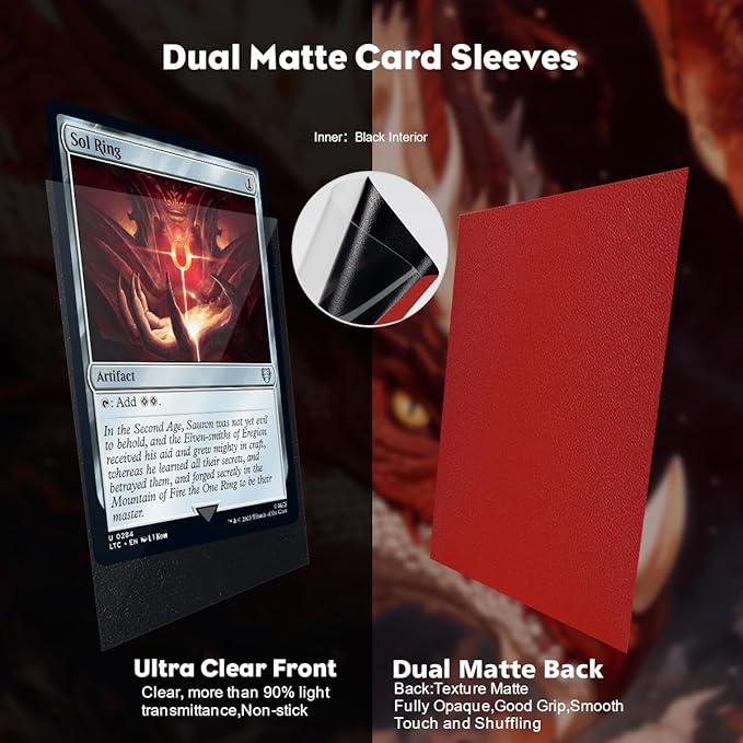 600PCS MTG Card Sleeves, Katomula 6 Colors Dual Matte Card Sleeve - Image 3