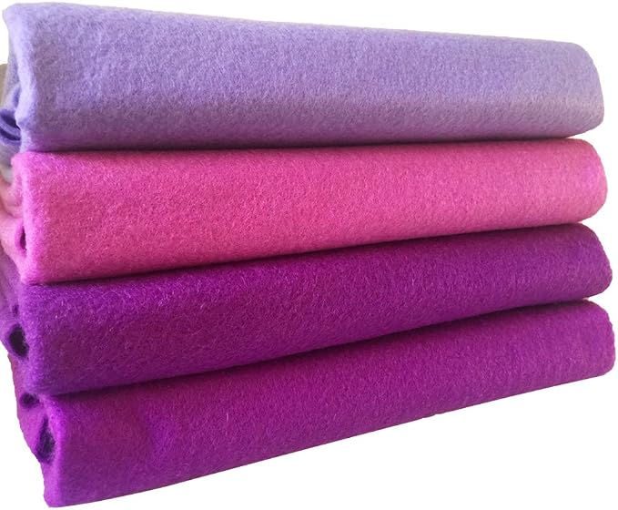 4pcs Thick 1.4mm Soft Felt Fabric Sheet Assorted Color Felt Pack DIY Craft - Image 4