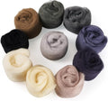 Boutigem 10 Colors 50G Black White Gray Needle Felting Wool Roving, DIY Craft by BoutigemJewelry