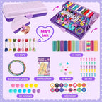 TingingYuli Friendship Bracelet Making Kit, 3-Layer Storage Box, Gift 6-12 | - Image 2