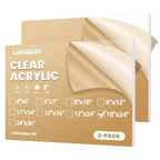 2 Pack 18x24 1/8" Clear Plexiglass Sheets by Langaelex