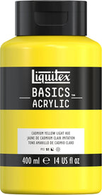 Liquitex BASICS Acrylic Paint, 400ml Bottle, Cadmium Yellow Light Hue by Liquitex