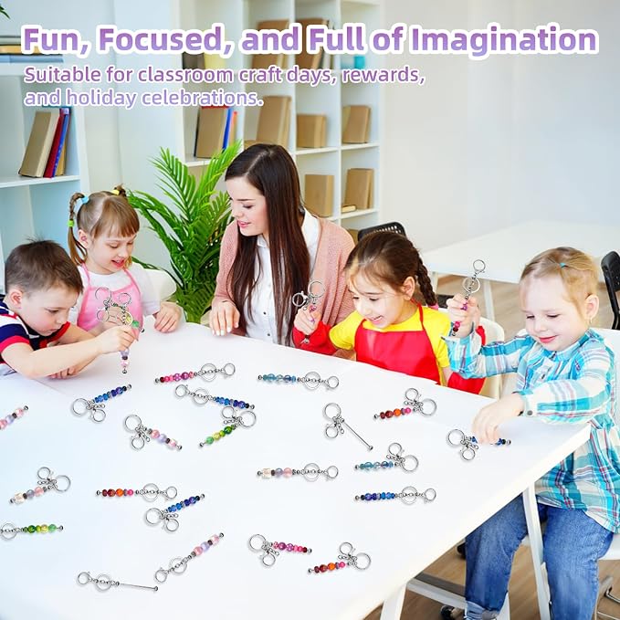 28 Pcs Beadable Keychain Bars - Image 4