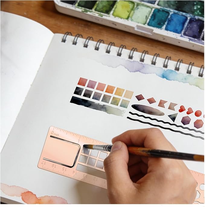 Metal Bookmark Ruler for Journals, Habit Tracker, Drawing Measuring Tools - Image 2