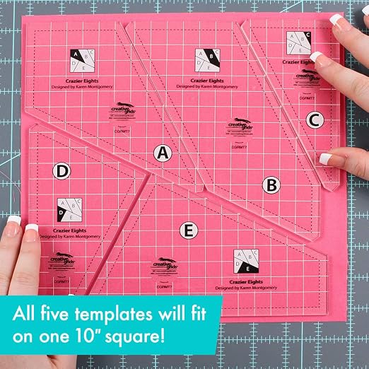 Creative Grids Crazier Eights Template and Quilt Ruler – CGRMT7 – Made in USA - Image 2