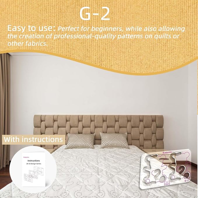 3Pcs Free Motion Quilting Templates - Image 4