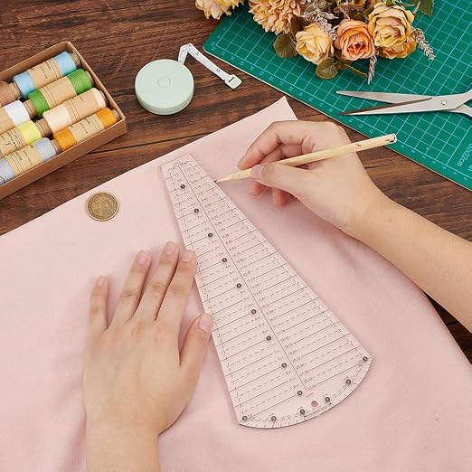 BENECREAT Acrylic Quilting Template Ruler, Dresden Plate Quilting Template - Image 3