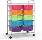 Giantex 10 Drawers Rolling Cart, Classroom Organizers, Storage Cart - Image 9