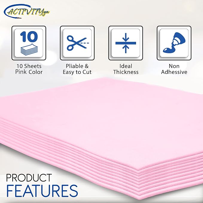 Pink EVA Foam Sheets, 9 x 12 Inch, 2mm Thick Handicraft Foam Paper - Image 4