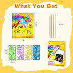 ZMLM Scratch Paper Art-Crafts Gift: 2 Pack Rainbow Notebooks Supplies Toys - Image 7