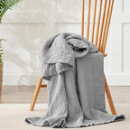 100% Cotton Muslin Blanket Large 50" x 70", Breathable and Lightweight Cotton - Image 5