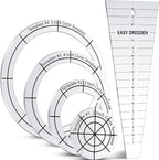 5 Pcs Acrylic Quilting Template Ruler 10 Inch Dresden Plate Template by Kigley