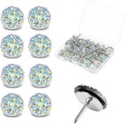 40 Diamond Pins Set, Decorative Push Thumbtacks by Unknown