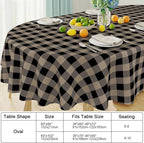 Smiry Oval Table Cloth, Waterproof Vinyl Tablecloths - Image 6