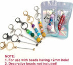 42/84/126 Pcs Beadable Keychain Bars Bulk Blank DIY Beaded Keychain Making - Image 6