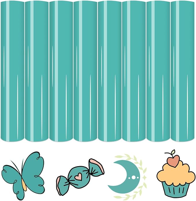 HTVSTD Aegean Blue Boho HTV Heat Transfer Vinyl 8pcs 12×10in Iron on Vinyl | by CraftingEveryday