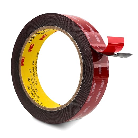 3M Double Sided Tape Heavy Duty 1" x 15.4 Ft, Mounting Tape Black 5925 | Foam by 3MFullRangeProducts