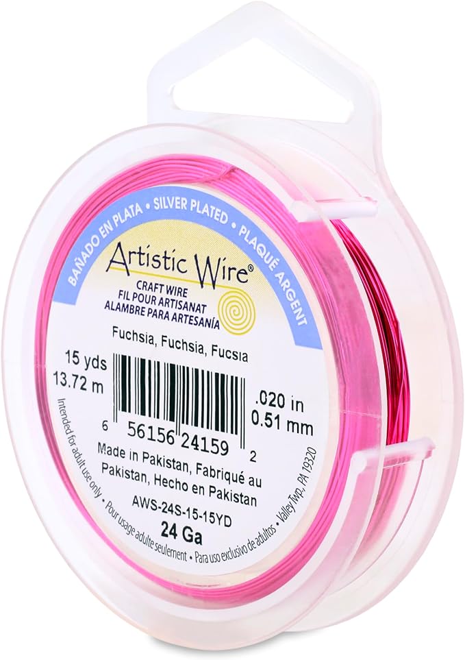 Artistic Wire, 24 Gauge Silver Plated Tarnish Resistant Colored Copper Craft by ArtisticWire