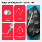ARTISTRO 2 Silver Dual-Tip Acrylic Paint Pens - Image 5