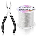 Modacraft 18 Gauge Silver Jewelry Wire & 4-in-1 Pliers Kit - 65FT Anti-Tarnish by Modacraft
