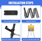 Easel Stand for Sign, Adjustable Folding Art Easel for Display - Image 5