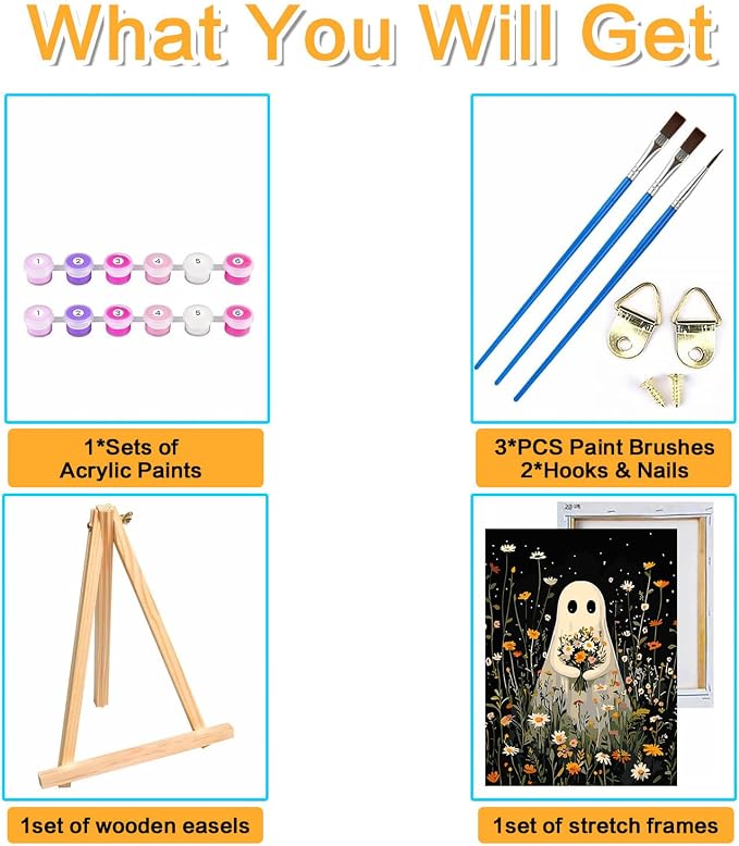 Halloween Framed Paint by Numbers Kits - Image 5