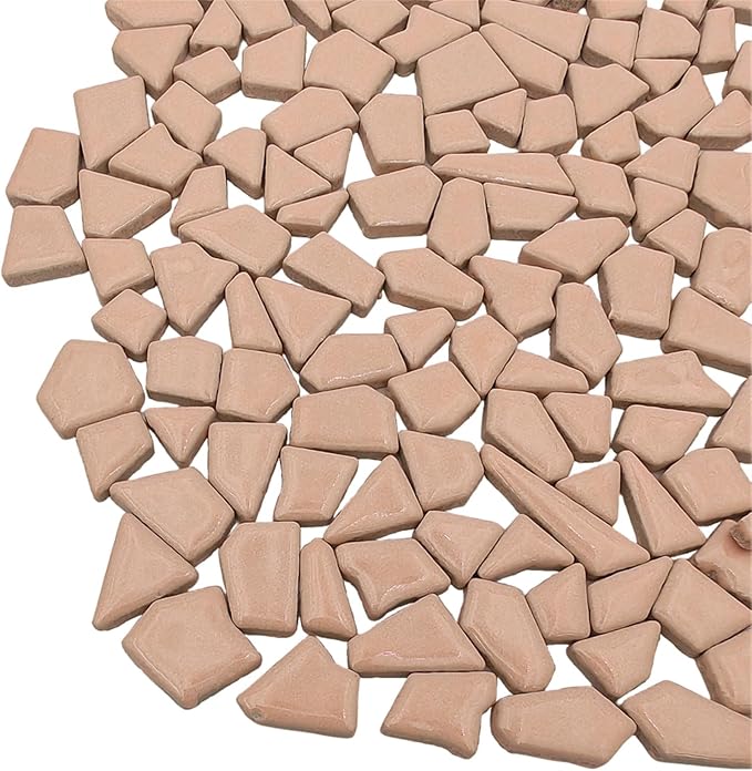 200g Ceramic Mosaic Tiles for Crafts, Irregular Stained Ceramic 0.2"x0.8" - Image 2