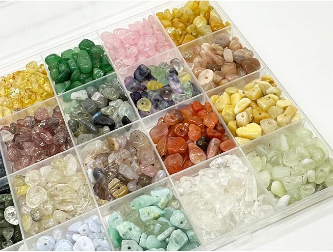 Yephac Gemstone Chips Beads DIY Jewelry Making, Healing Crystals Polishing - Image 5