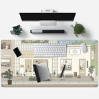 Cute Desk Mat Kawaii Mousepad Bunny and Bear Cute Anime Japanese Street Pastel - Image 4
