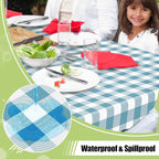 Smiry Rectangle Table Cloth, Waterproof Vinyl Tablecloth - Image 2