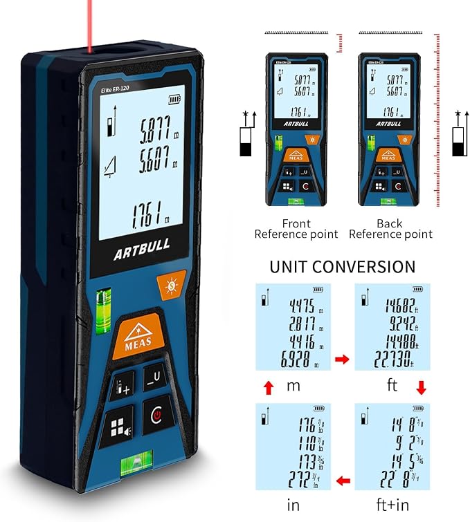 Laser Distance Measure Backlit LCD - Image 4