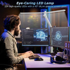 Airlonv LED Desk Lamp, Double Swing Arm Wide Lighting Area Desk Lamps - Image 6