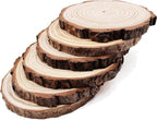 Natural Round Discs Rustic Wood Slices 6 Pcs 6.3-6.7 inch Unfinished Wood kit by WilliamCraftCalifornia