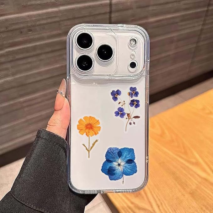 50PCS Transparent Flora Scrapbook Stickers, Vintage Aesthetic Flowers Sticker - Image 8