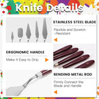 10PCS Palette Knife, Stainless Steel Painting Knife Set, Flexible Spatula - Image 2