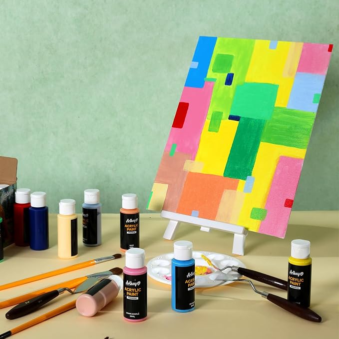 Artkey Acrylic Paint Set, 16 Colors 2 oz/59 ml Acrylic Paint Kit - Image 7
