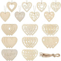 40 Pcs Unfinished Wood Heart Cutouts by URURLIFEHALL