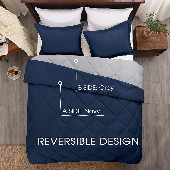 Basic Beyond California King Comforter Set, 1 Comforter 104"x96" and 2 Pillow - Image 3