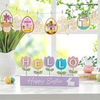 36PCS Wooden Easter Ornaments to Paint, Christian DIY Blank Unfinished Wood Egg - Image 5