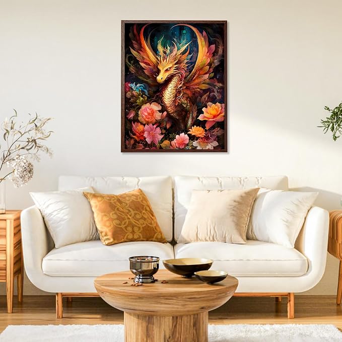 Paint by Numbers Kit for Adults, Dragon DIY Painting Kit, 16x20 Inch | Dragon - Image 2