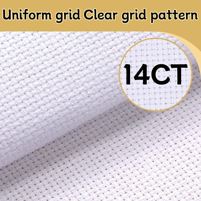 59 * 39 Inch White Cross Stitch Fabric - Image 3
