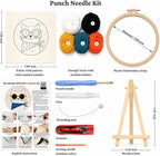 CELCRAFTIQUE Punch Needle Kits for Adults Beginner, Tool - Image 2